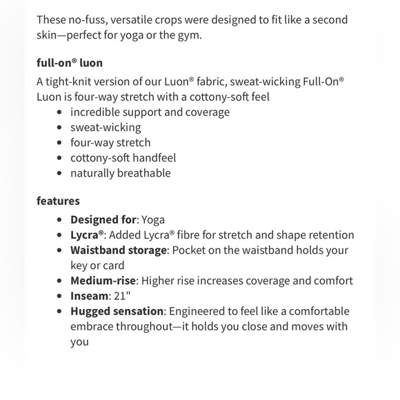 Lululemon Wunder Under Crop  Black  Size 6  Small hole in crotch - Picture 11 of 13